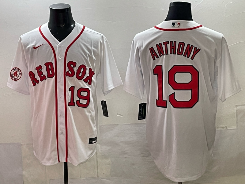 Men 2025 Boston Red Sox 19 Anthony white Nike MLB Jersey 002